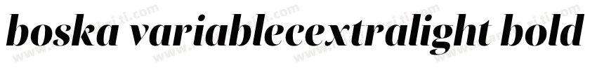boska variablecextralight bold字体转换